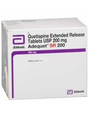 Quetiapine SR 200 mg. 60 tablets
