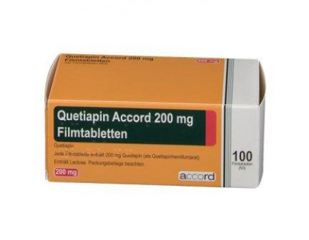 Quetiapine 200 mg. 60 tablets