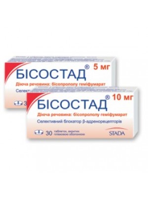 Bisostad 10 mg. 30 tablets