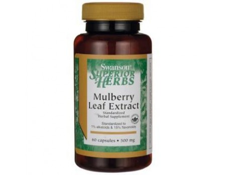 Mullbery Leaf Extract 500 mg. 60 capsules