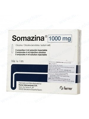 Somazina 1000 mg. 4 ml. 5 ampules