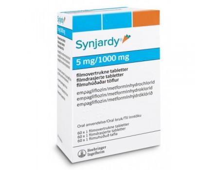 Synjardy 5 mg. / 1000 mg. 60 tablets