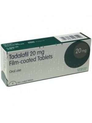 Tadalafil 20 mg. 2 tablets