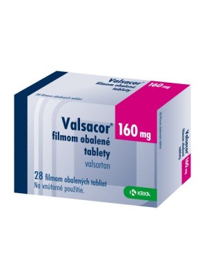 Valsacor 160 mg. 28 tablets