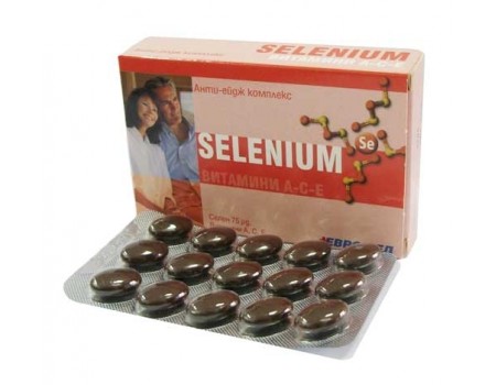 Selenium vitamin A, C, E. 20 tablets