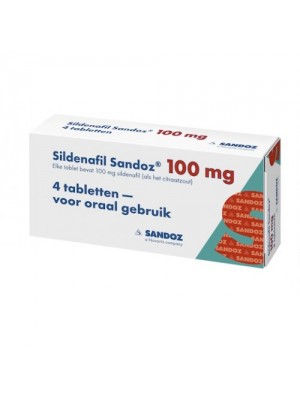 Sildenafil SANDOZ 100 mg. 4 tablets