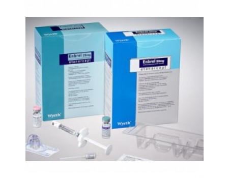 Enbrel solution for injection 25 mg. 4 vials