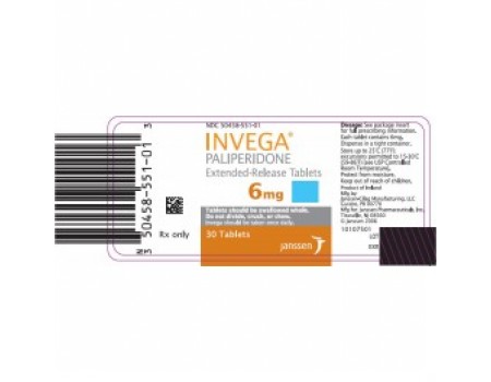 INVEGA. 6 mg. 30 tablets. JANSSEN - CILAG
