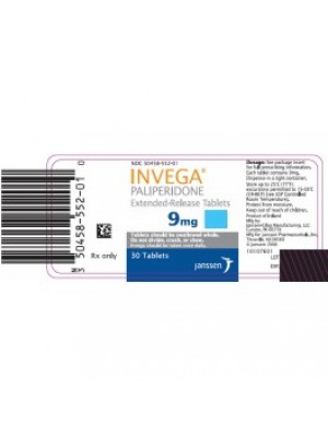 INVEGA. 9 mg. 30 tablets. JANSSEN - CILAG