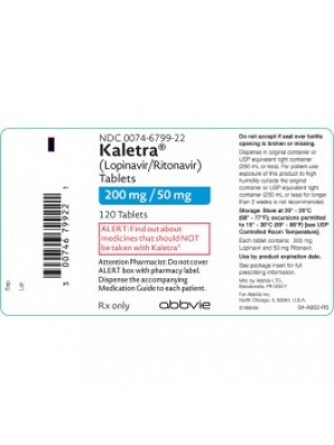 Kaletra. 200 mg. / 50 mg. 120 tablets