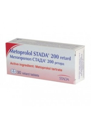 Metoprolol retard. 200 mg. 30 tablets