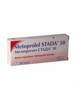 Metoprolol. 50 mg. 30 tablets