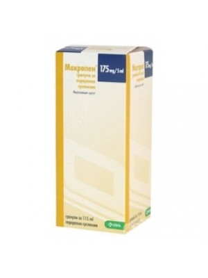 Macropen suspension 175 mg. / Ml 5. 115 ml.