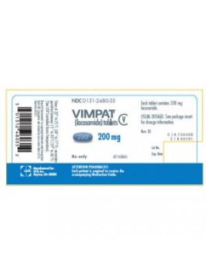 VIMPAT. 200 mg. 56 tablets