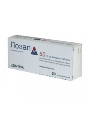 LOZAP. 50 mg. 30 tablets