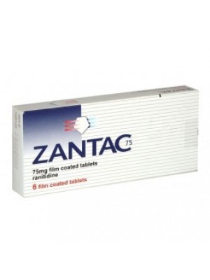 Zantac. 75 mg. 6 tablets