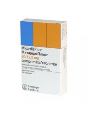 MIKARDIS PLUS. 80 mg. / 12.5 mg. 14 tablets