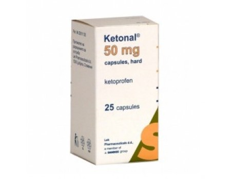 Ketonal. 50 mg. 25 capsules