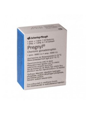 Pregnyl. 5000 IU 2 ml. 1 ampules
