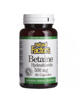 Betaine hydrochloride. 90 capsules