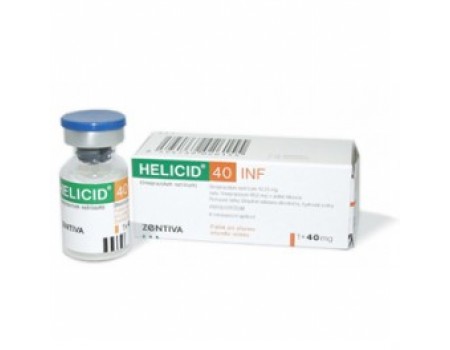 HELICID 40 mg vial.