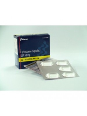 Cyclosporine. 50 mg. 50 capsules
