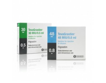 TEVAGRASTIM. 48 MIU / 0.8 ml. 5 syringes
