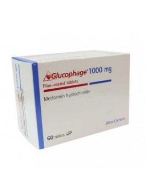 GLUCOPHAGE. 1000 mg. 60 tablets