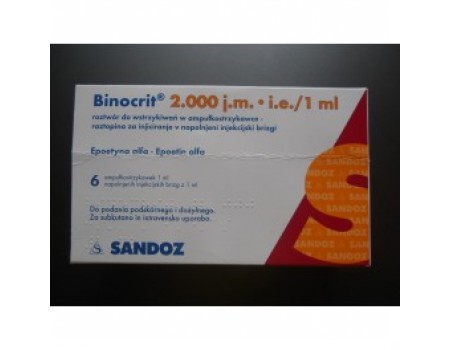 BINOCRIT. 2000 IU / 1. Ml. 6 syringes