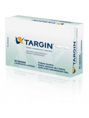 TARGIN. 5 mg. / 2.5 mg. 50 tablets