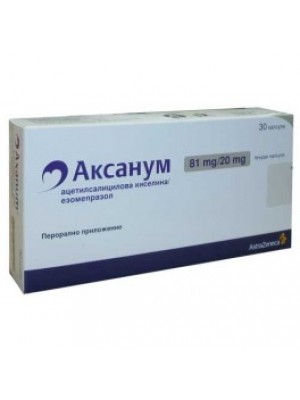 AXANUM. 81 mg. / 20 mg. 30 capsules