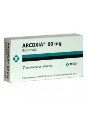 ARCOXIA. 60 mg. 7 tablets