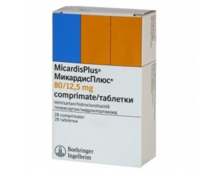MICARDIS PLUS. 80 mg. / 12.5 mg. 28 tablets