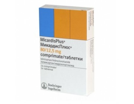 MICARDIS PLUS. 80 mg. / 12.5 mg. 14 tablets