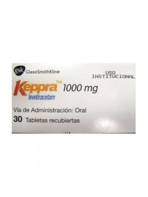 Keppra. 1000 mg. 30 tablets