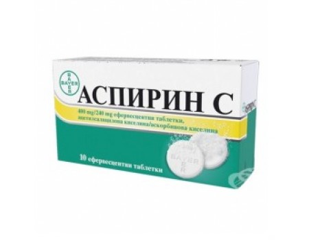 Aspirin plus vitamin C. 10 tablets