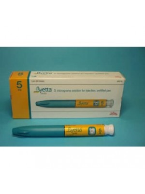 Byetta  injection 5 mcg. 1.2 ml.