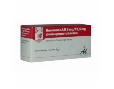 BISOPLUS AL 5 mg. / 12.5 mg. 30 tablets