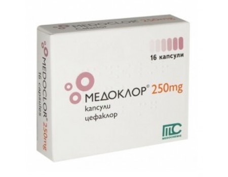 MEDOCLOR 250 mg. 16 capsules