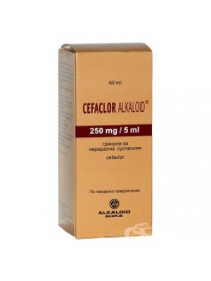 Cefaclor syrup 250 mg. / Ml 5. 60 ml.