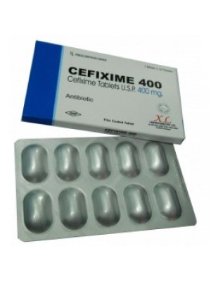 Cefixime 400 mg. 10 tablets