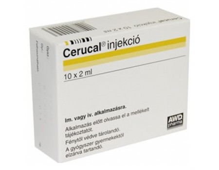 CERUCAL 10 mg. 2 ml. 10 ampules