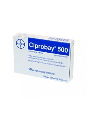 Ciprobay 500 mg. 10 tablets