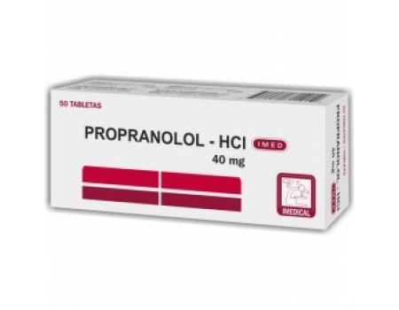 Propranolol 40 mg. 30 tablets