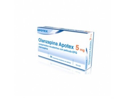Olanzapine 5 mg. 28 tablets