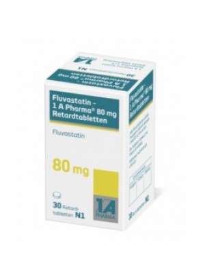 Fluvastatin 80 mg. 30 tablets