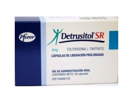DETRUSITOL SR 4 mg. 28 capsules
