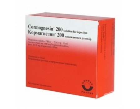 CORMAGNESIN 200 mg. / 10 ml. 10 ampoules