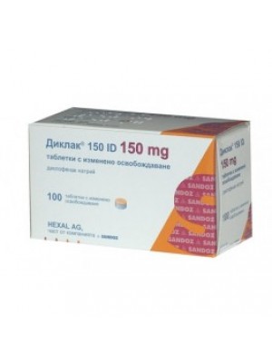 DICLAC retard 150 mg. 100 tablets