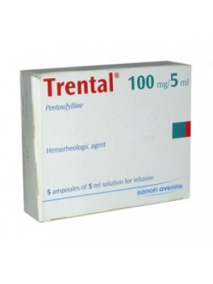 TRENTAL 100 mg. / 5 ml. 5 ampoules